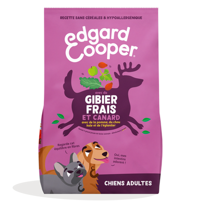 EDGARD & COOPER Croquettes Sans Céréales Chien Adulte Gibier & Canard Frais 2,5 kg