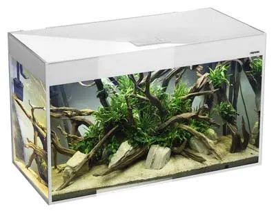 *AQUARIUM GLOSSY 150 BLANC 2.0 led 3x17w 150x50x63cm 405L (sur cde)