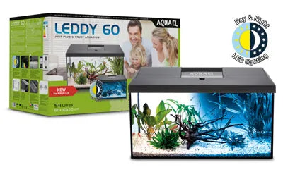 AQUARIUM LEDDY 60 NOIR BIO D&N équipé 60x30x30cm 54L