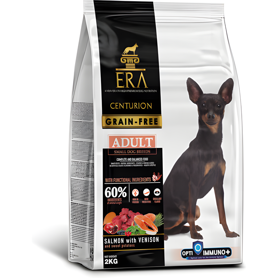Era Centurion Sans Cereales Adulte petite race - Saumon & Venaison 2 kg