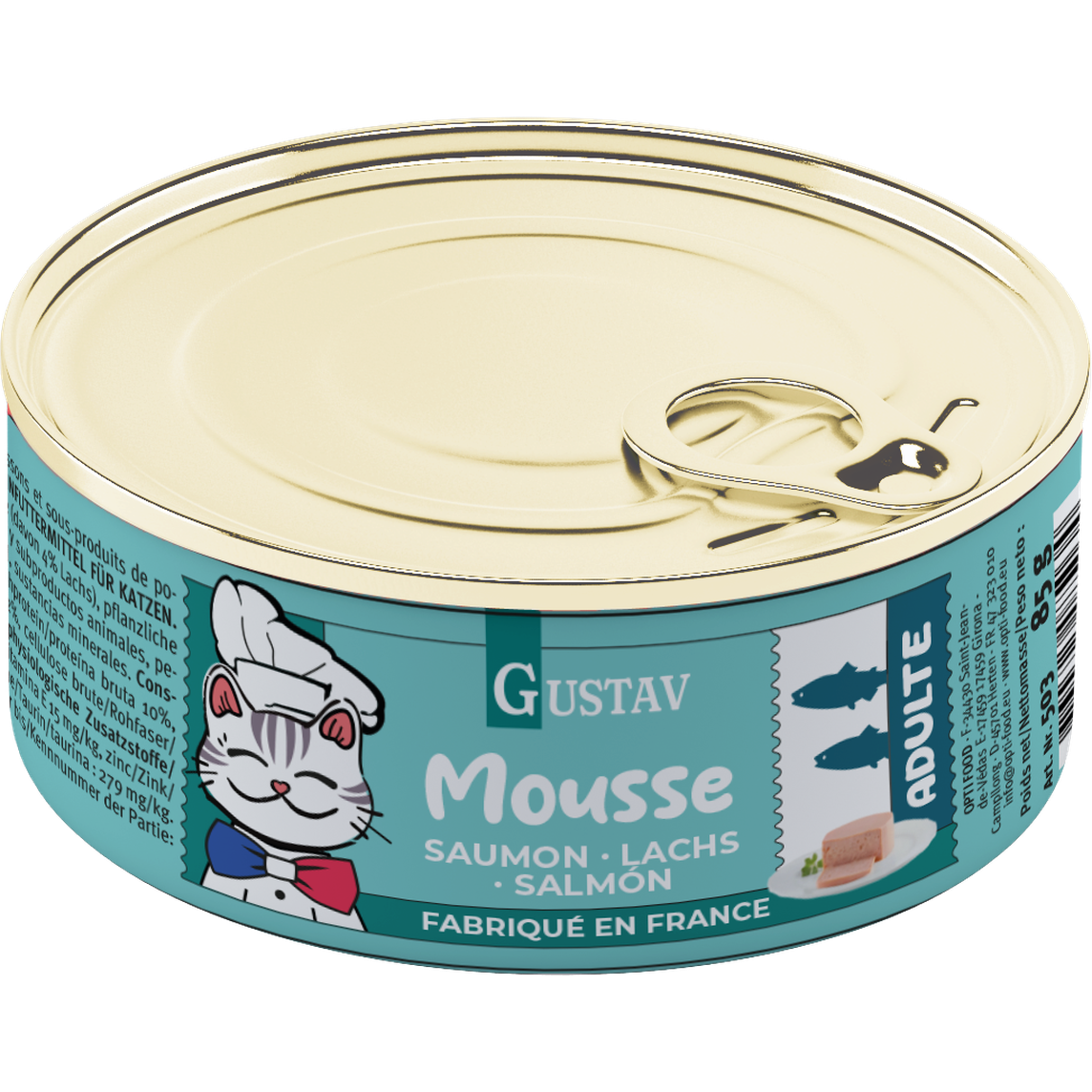 GUSTAV Mousse Chat, saumon