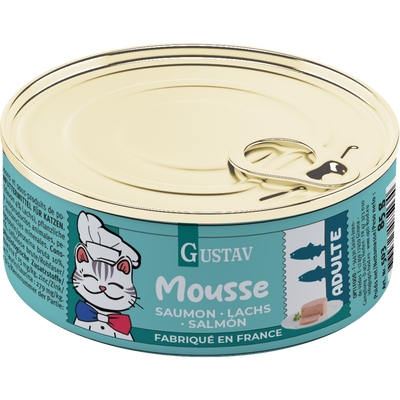 GUSTAV Mousse Chat, saumon
