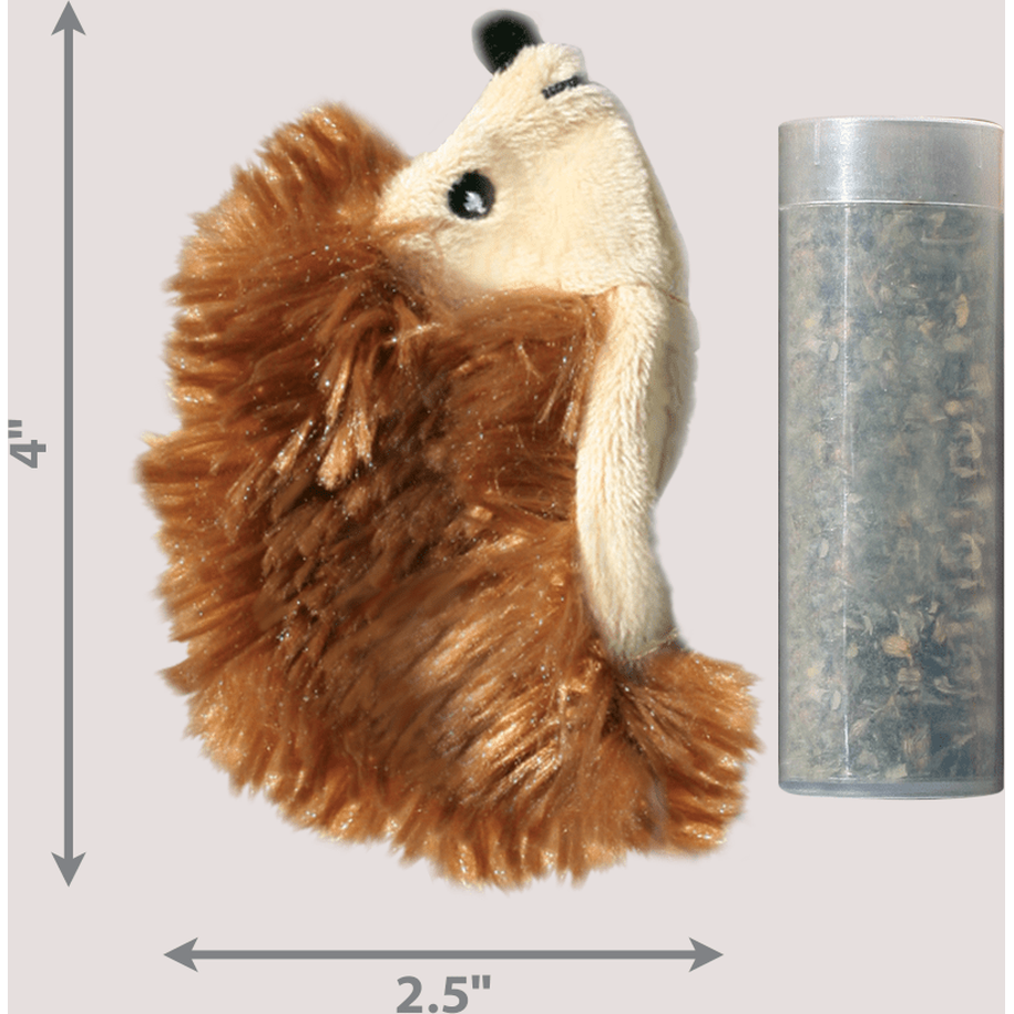 KONG Refillables Hedgehog Jouet pour Chat avec Herbe à Chat Rechargeable Marron Taille Unique