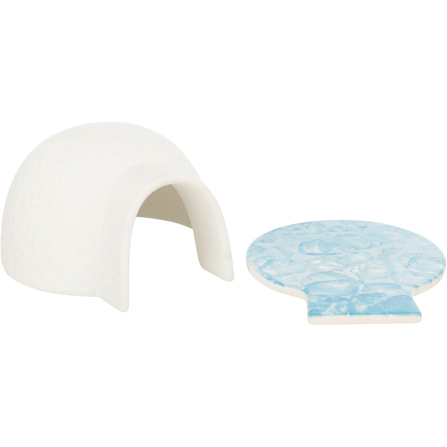 TRIXIE Igloo avec Plateau Rafraîchissant pour Hamster et Souris Céramique Blanc 13x9x15cm