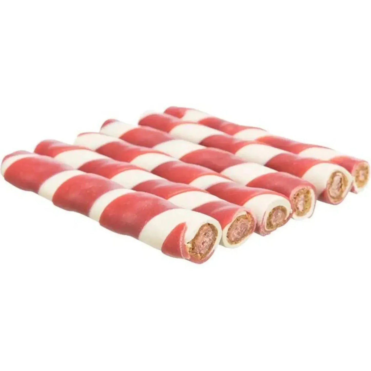 TRIXIE Rouleaux fourrés au canard en vrac 10 cm 17g Lot de 100 pièces