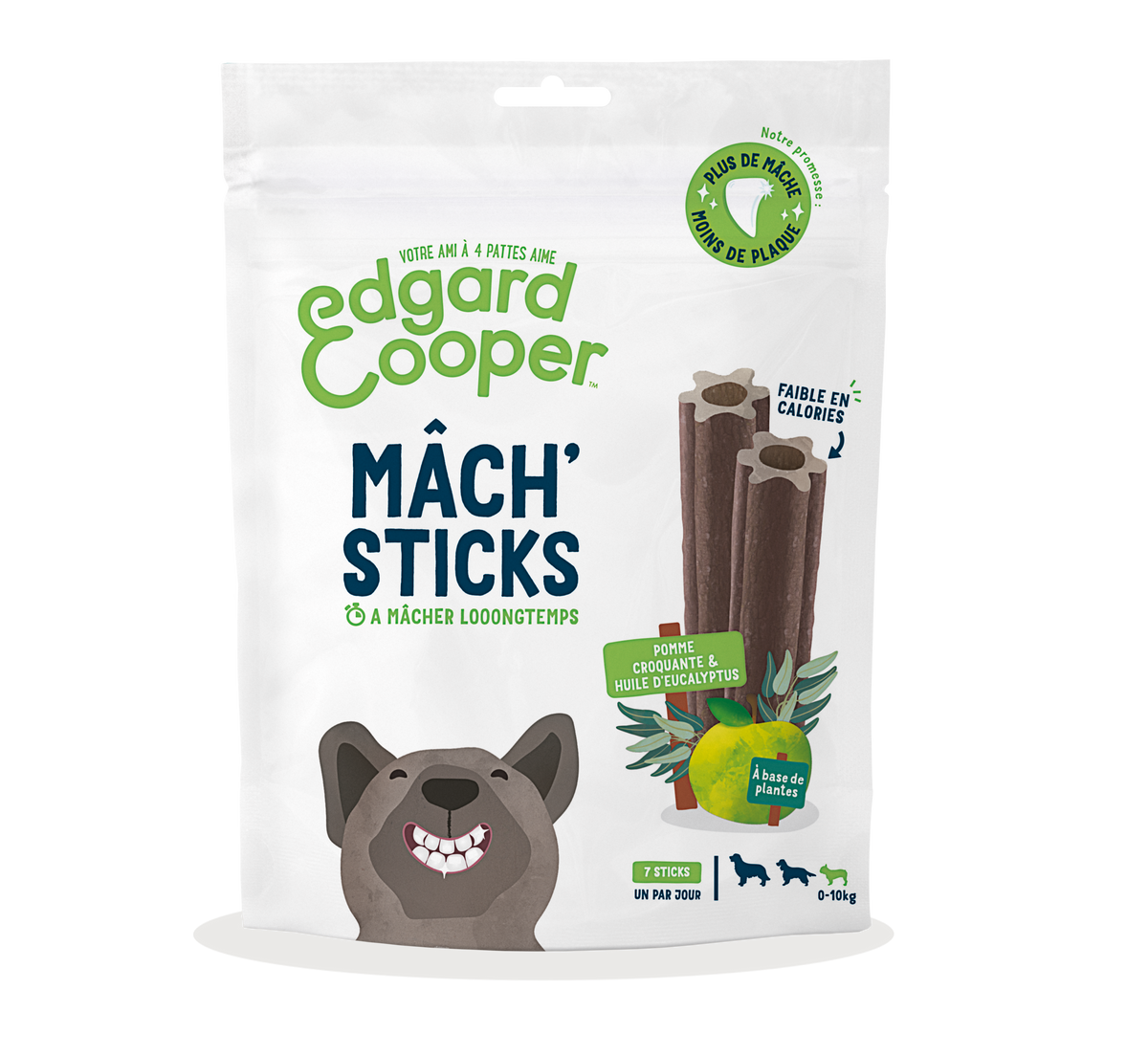 EDGARD & COOPER Mâch'sticks Pomme & Eucalyptus Petit Chien 105 g