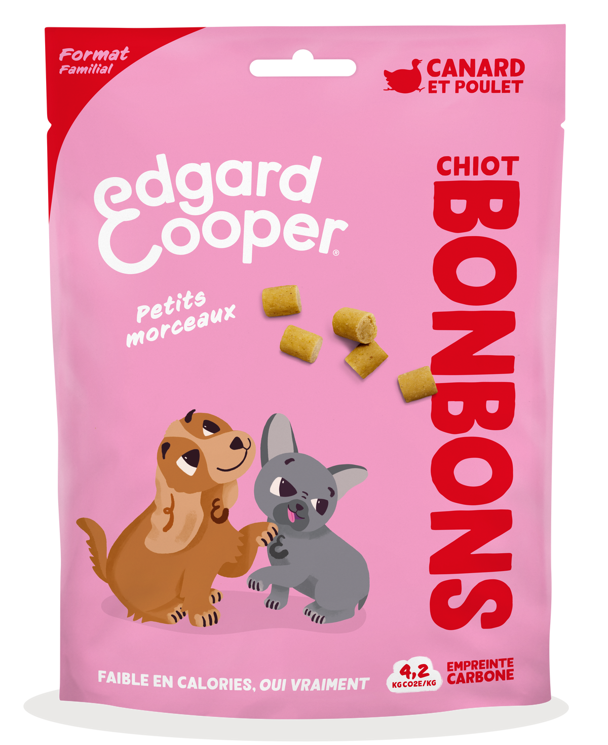 EDGARD & COOPER Bonbons Canard et Poulet Friandises pour Chiot 120g