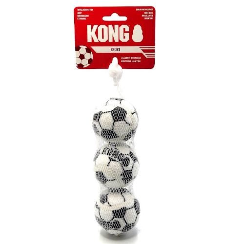 KONG Sport Soccer Balls Small - lot de 3 ballons de foot pour chien