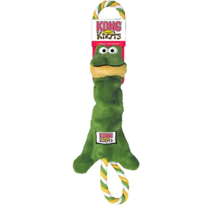 KONG Tugger Knots Frog Taille S/M Jouet de Traction Interactif pour Chien