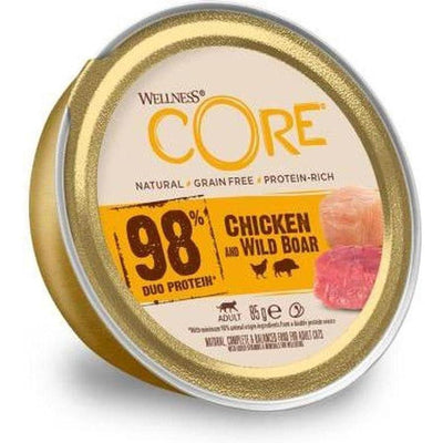 WELLNESS CORE 98% Meat Nourriture humide pour chat Poulet et Sanglier 85g