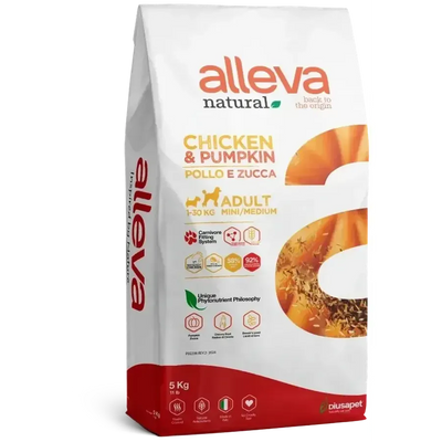Alleva Natural Poulet & Potiron chien adulte mini/medium