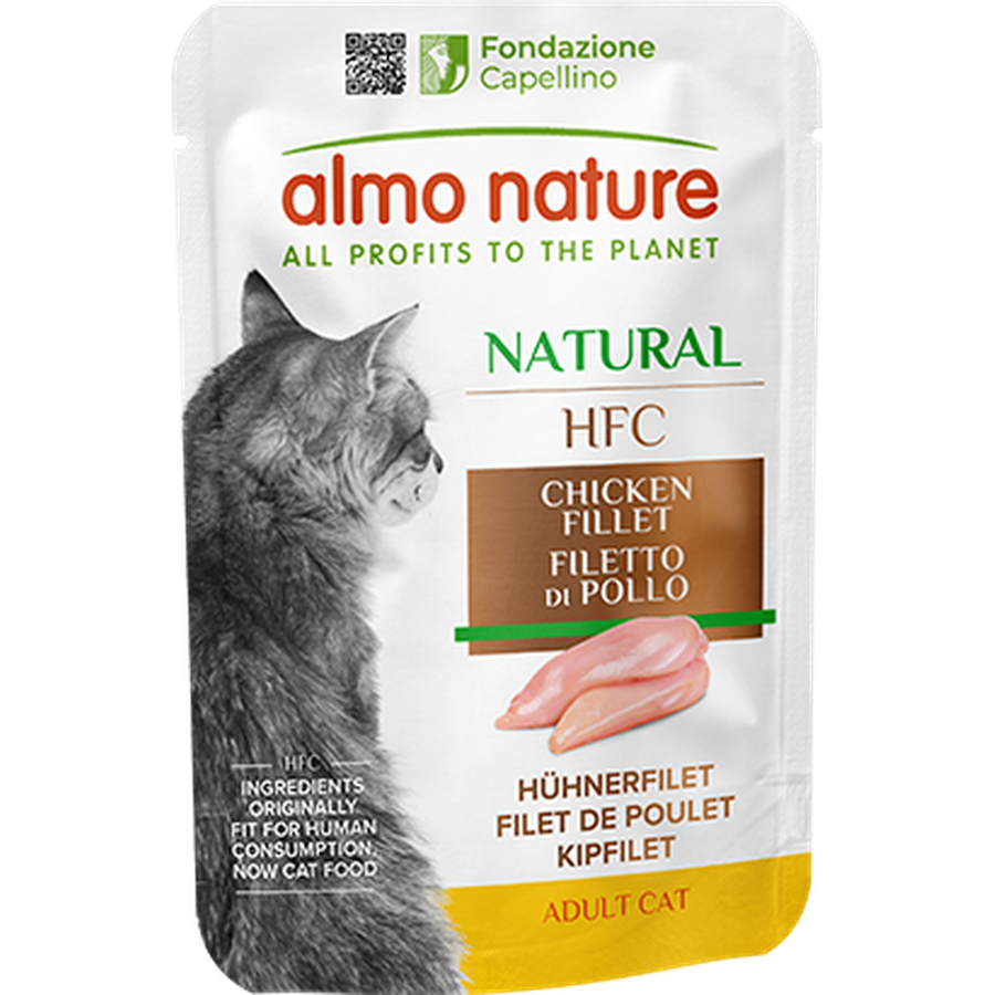 Almo nature hfc raw pack blanc de poulet et filet de canard pochon