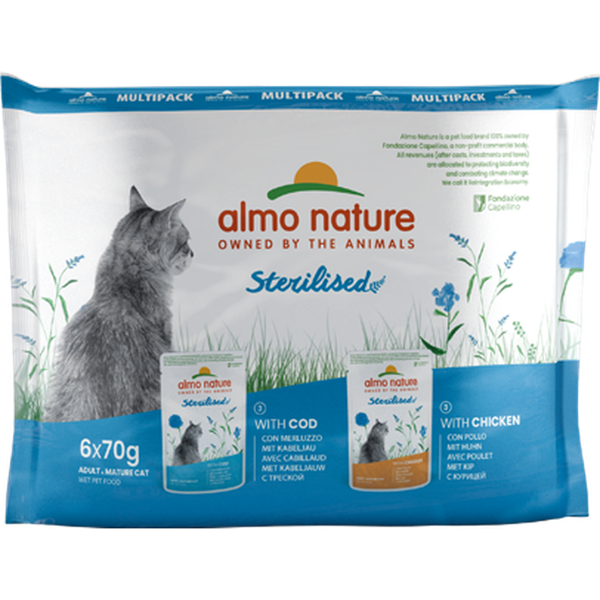 Almo nature holistic fonctionnel sterilised cabillaud / poulet