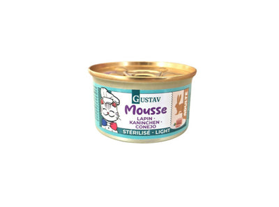 GUSTAV Mousse au Lapin pour Chat Stérilisé 85g