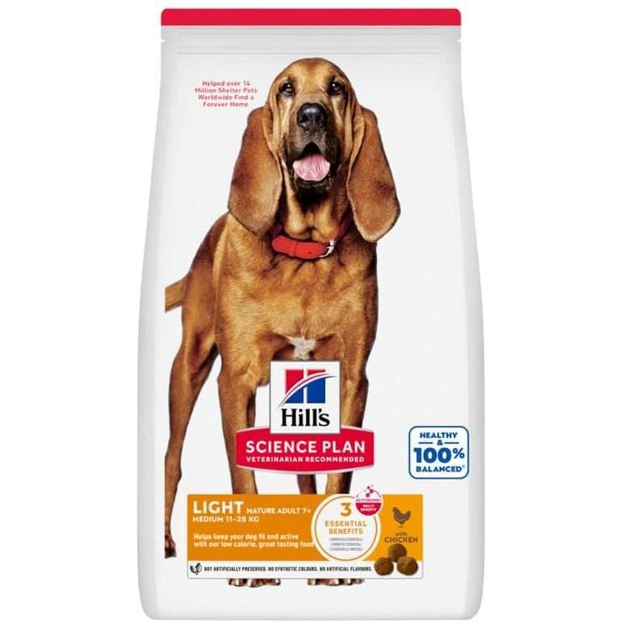 HILLS Science Plan Chien Mature Adult 7+ Light Medium Poulet 12kg