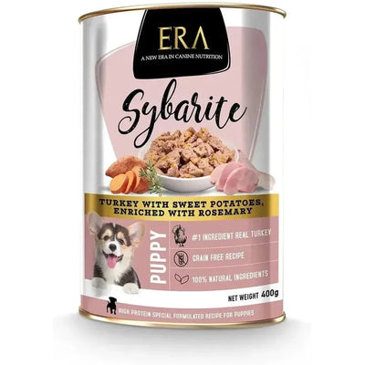 Era Sybarite Chiot - DINDE À LA POMME DE TERRE DOUCE, ENRICHIE AU ROMARIN 400 g.