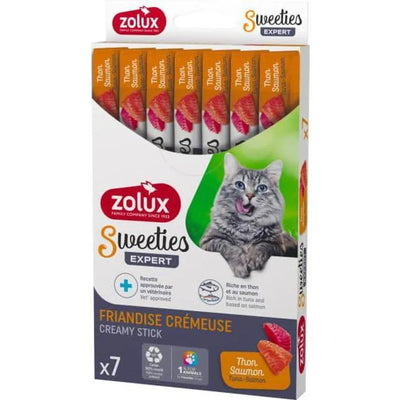 ZOLUX Stick Crème Thon Saumon 14g Friandise Crémeuse pour Chat