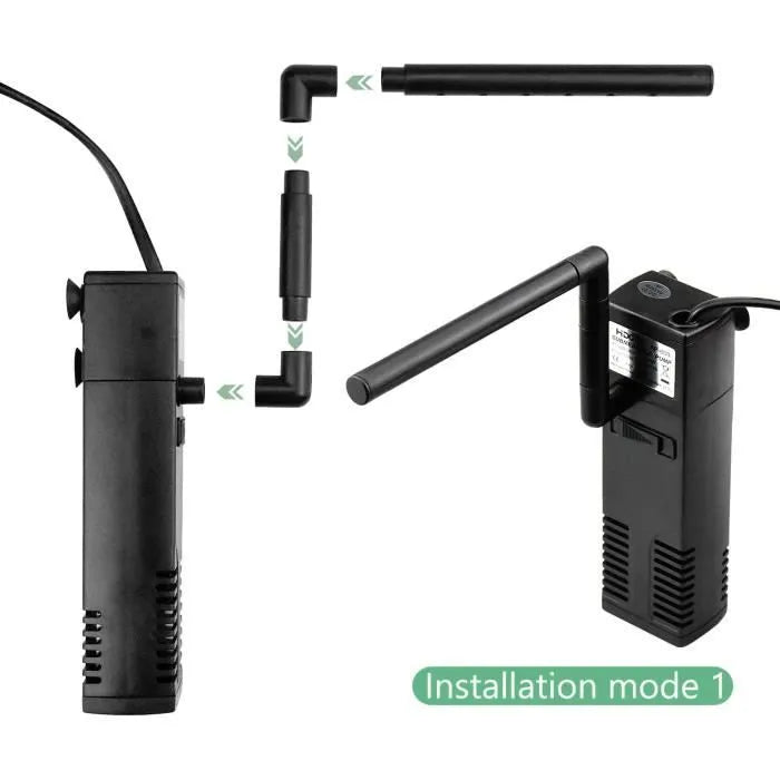 LAROY Filtre Interne avec Éponges pour Aquarium Eau Douce et Eau de Mer