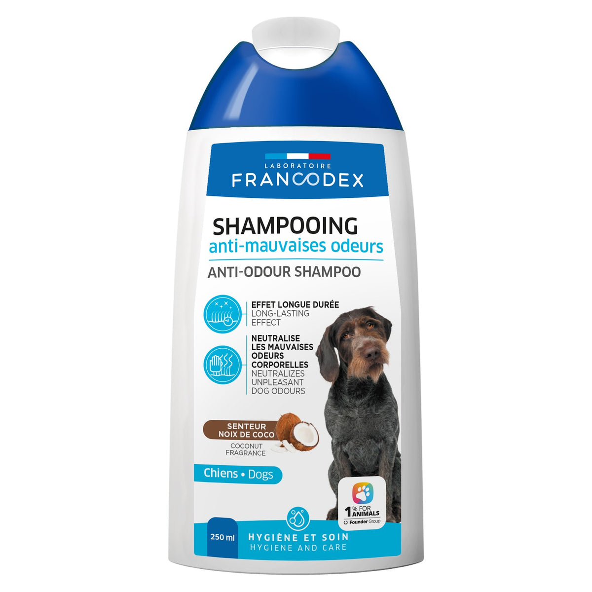 FRANCODEX Shampooing Anti-Mauvaises Odeurs pour Chien 250ml
