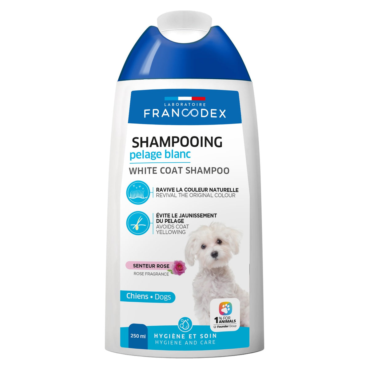 FRANCODEX Shampooing Pelage Blanc pour Chien 250ml
