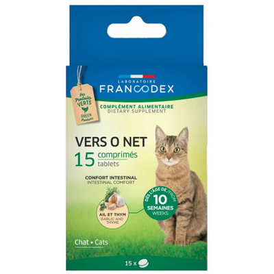 FRANCODEX Vers O Net 15 Comprimés pour Chat et chatton
