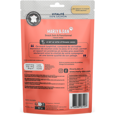 Freeze Dried Vitalité – 100% Saumon (50 g)