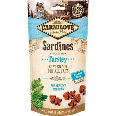 CARNILOVE Semi-Humide Sardines & Persil Friandises pour Chats Adultes 50g
