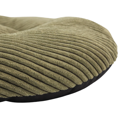 ZOOMALIN Coussin ovale antiderapant velours cotele kaki 95x60x8cm