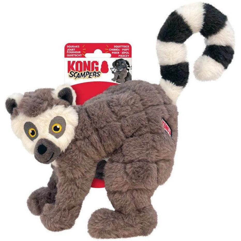 KONG Scampers Lémur M Peluche pour Chien avec Sifflet Grave