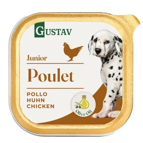 GUSTAV Pâtée Chien Junior Poulet 150g