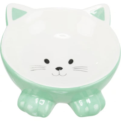 TRIXIE Gamelle augmentée en céramique pour chat 0,15 l ø 14 cm Vert