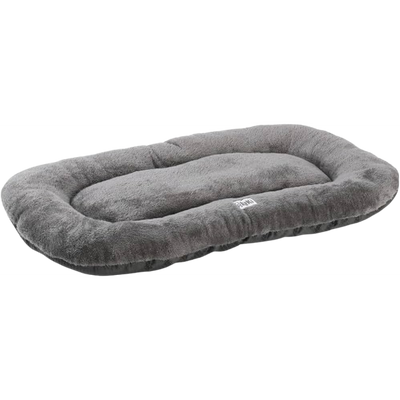 Coussin ovale antidérapant velours côtelé gris 80x60x6cm