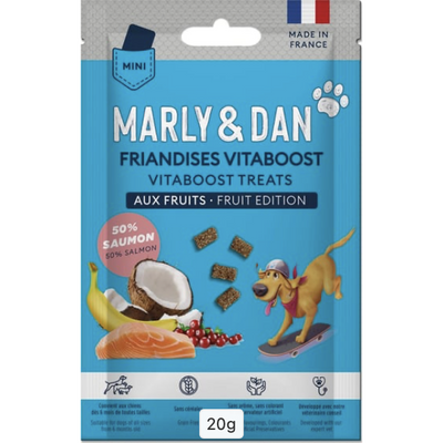 MARLY ET DAN Format Poche Vitaboost Fruits Chien Saumon 20g