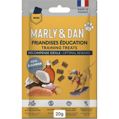 MARLY ET DAN Format Poche Education Chien Friandises Sans Céréales Saumon 20g