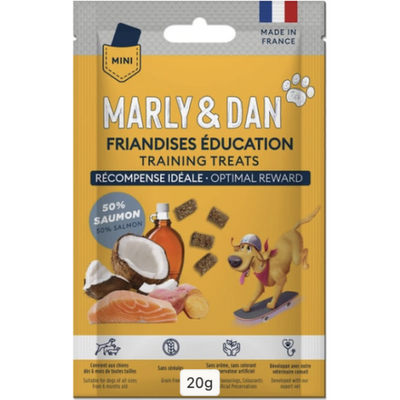 MARLY ET DAN Format Poche Education Chien Friandises Sans Céréales Saumon 20g