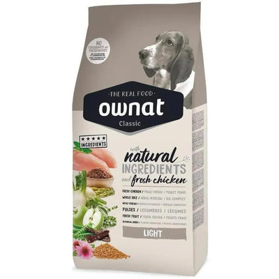 OWNAT Classic Light Croquettes pour Chien Adulte Sujet à Surpoids Poulet Frais 4kg
