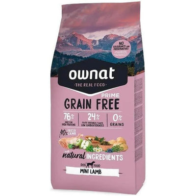 OWNAT Prime Mini Lamb 40% Agneau Frais Sans Céréales Chien Adulte Mini