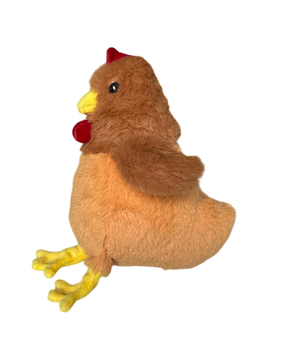 ZOOMALIN Jouet peluche forme coq orange tête marron 20cm