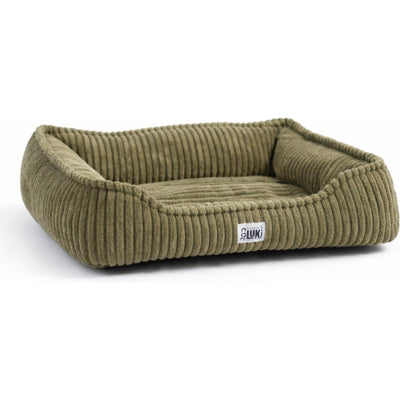 ZOOMALIN Panier rectangulaire antiderapant velours cotele vieux kaki 65x45x20cm