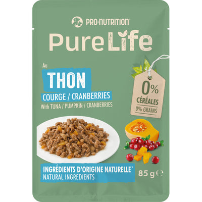 PURE LIFE Pure Life Wet Thon 85g Pâtée pour Chat Adulte et Stérilisé sans Céréales