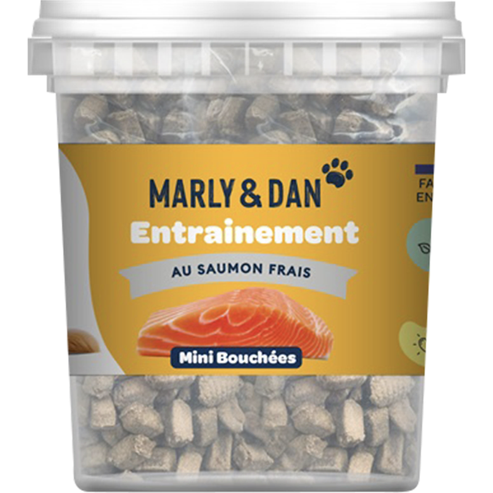 MARLY ET DAN Seaux bouchées Entrainement Saumon Sans Céréales 100g