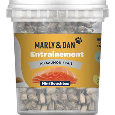MARLY ET DAN Seaux bouchées Entrainement Saumon Sans Céréales 100g