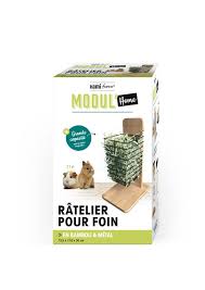 HAMIFORM RATELIER POUR FOIN A POSER MODUL'HOME Bambou et Métal pour Lapin et Cochon d'Inde