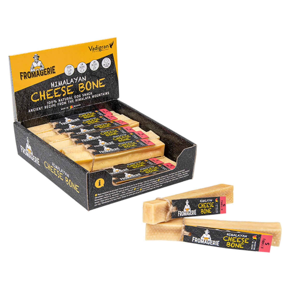VADIGRAN Fromagerie Cheese Bone Os au Fromage pour Chien Taille S 48g
