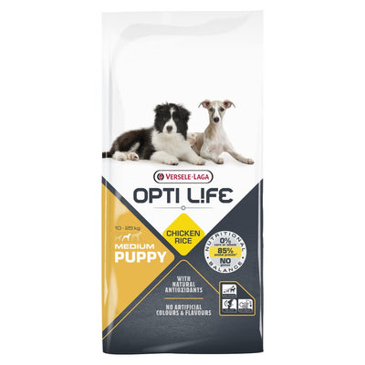 VERSELE-LAGA Opti Life Puppy Medium Poulet et Riz Croquettes pour Chiot 12,5kg