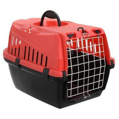 MON AMI LUKI Valise de Transport Basique Plastique Gris pour Chien et Chat 52x35x30cm
