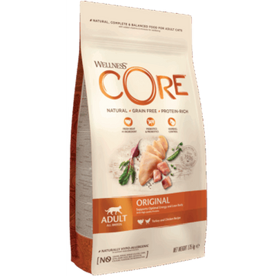 WELLNESS CORE Original Croquettes Chat Dinde Poulet 300g