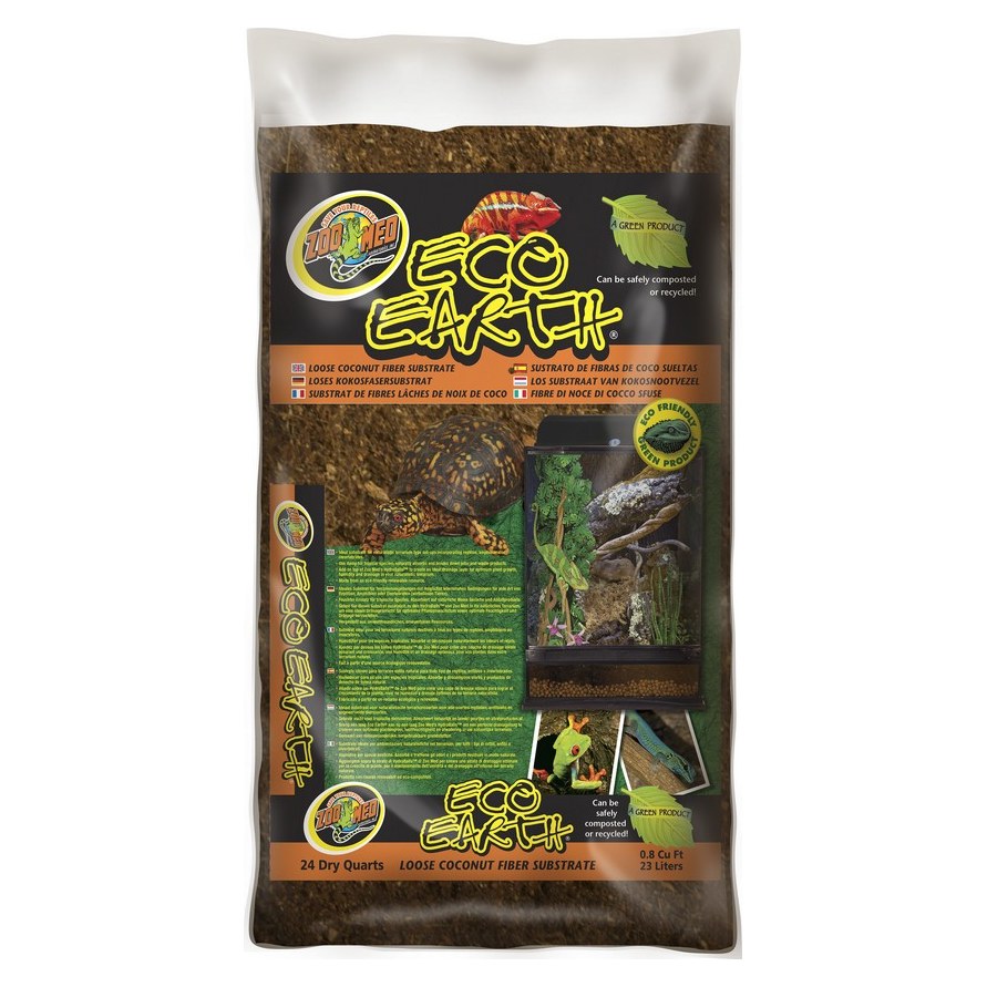 ZOO MED Eco Earth Substrat Fibre de Coco en Vrac pour Terrarium 23L