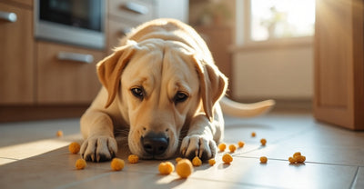 Illustration pour : Chien qui vomit croquettes non digérées : causes et solutions