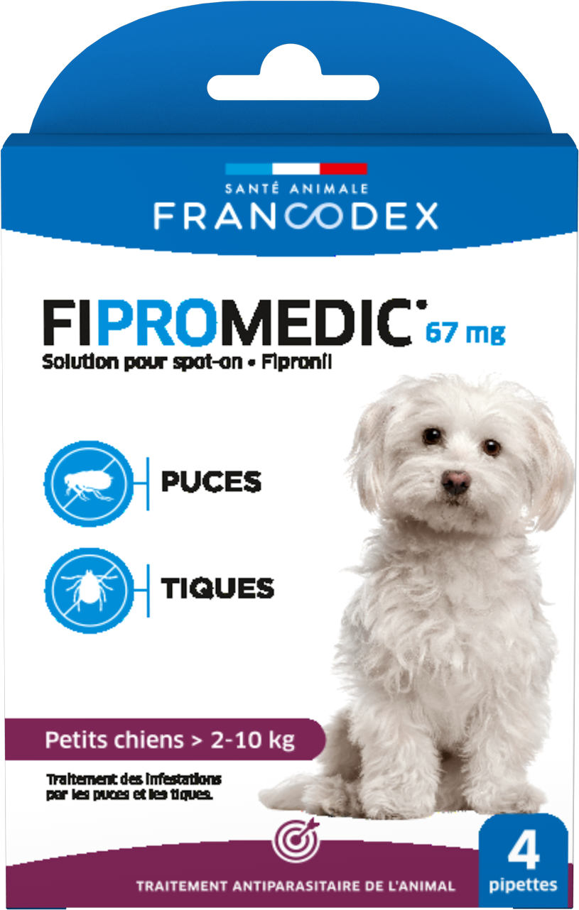 Fipromedic 67 mg Solution pour Spot-on Petit Chien 2-10 kg x4